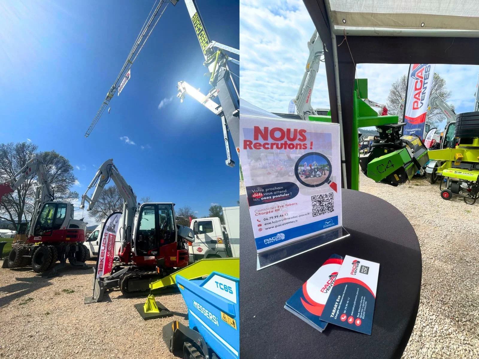 Nos machines exposées à la Foire de Brignoles et nos offres d'emploi