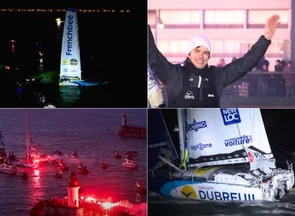 Arrivée de Sébastien Simon aux Sables d'Olonne