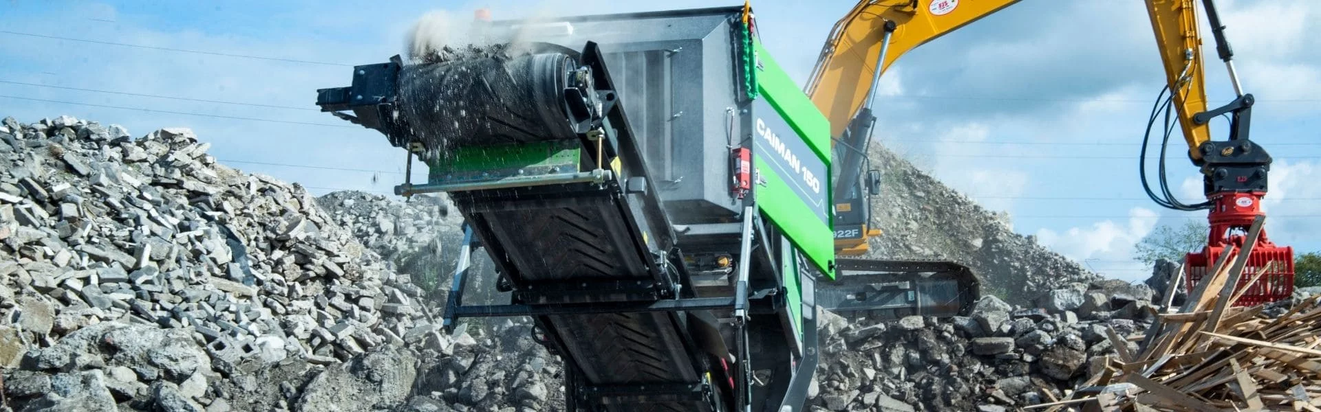 Broyeur lent de la marque EVOQUIP en action