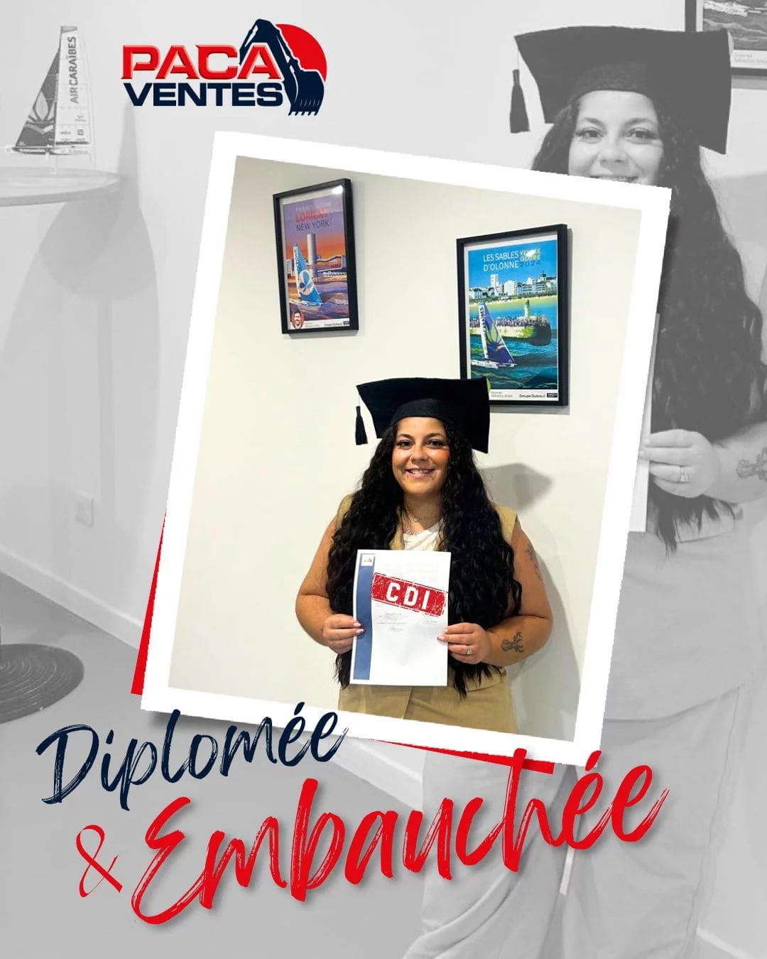 Camille, récemment diplômée, rejoint PACA Ventes en CDI après deux ans d'alternance.