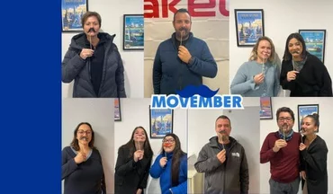 Nos collaborateurs portant fièrement la moustache pour le Movember