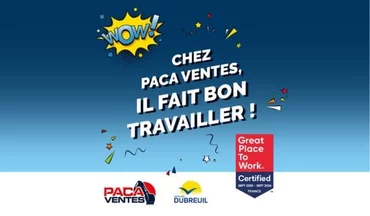 Affiche officielle de la certification Great Place To Work® PACA Ventes !