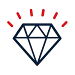 Pictogramme d'un diamant scintillant